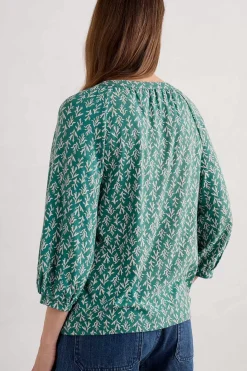 Tops<Seasalt Cornwall Garlanding Jersey Top Kelp Stamp Helford