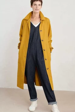 Trousers & Shorts<Seasalt Cornwall Gilley Denim Dungarees Dark Indigo Wash