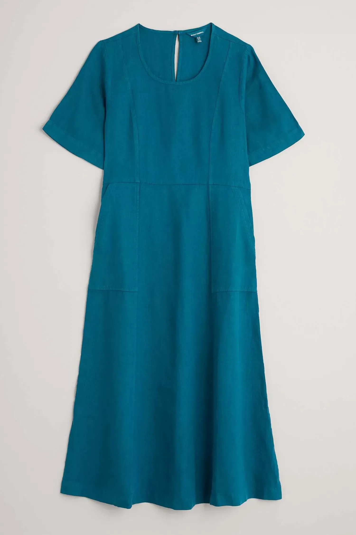 Dresses<Seasalt Cornwall Grass Wave Linen Midi Dress Mast