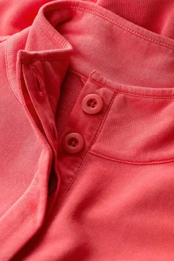 Tops<Seasalt Cornwall Greenshank Organic Cotton Collared Sweatshirt Tomato
