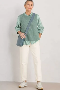 Knitwear<Seasalt Cornwall Gull Rising Knitted Vest Rosemary