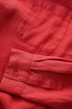 Tops<Seasalt Cornwall Hazel Branch Linen Shirt Tomato
