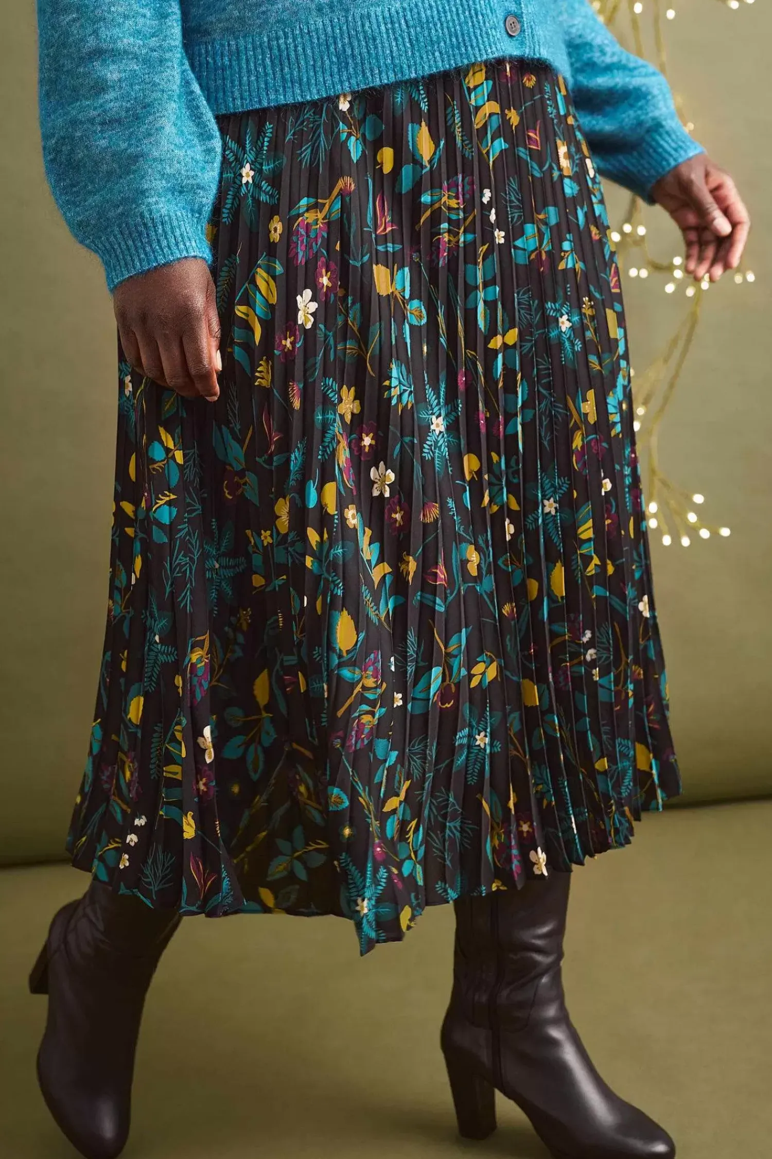 Skirts<Seasalt Cornwall Heatherbank Midi Skirt Botanical Sampler Onyx