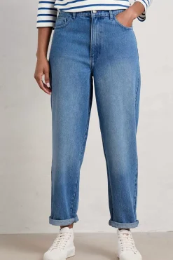 Trousers & Shorts<Seasalt Cornwall Honeydew Barrel Leg Jeans Light Wash