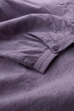 Tops<Seasalt Cornwall Hope Cottage Organic Cotton Check Blouse Grape Thistle