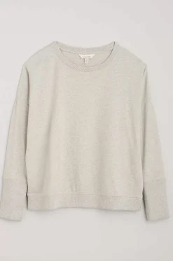 Tops<Seasalt Cornwall Hunter's Moon Organic Cotton Sweatshirt Melange Chalk