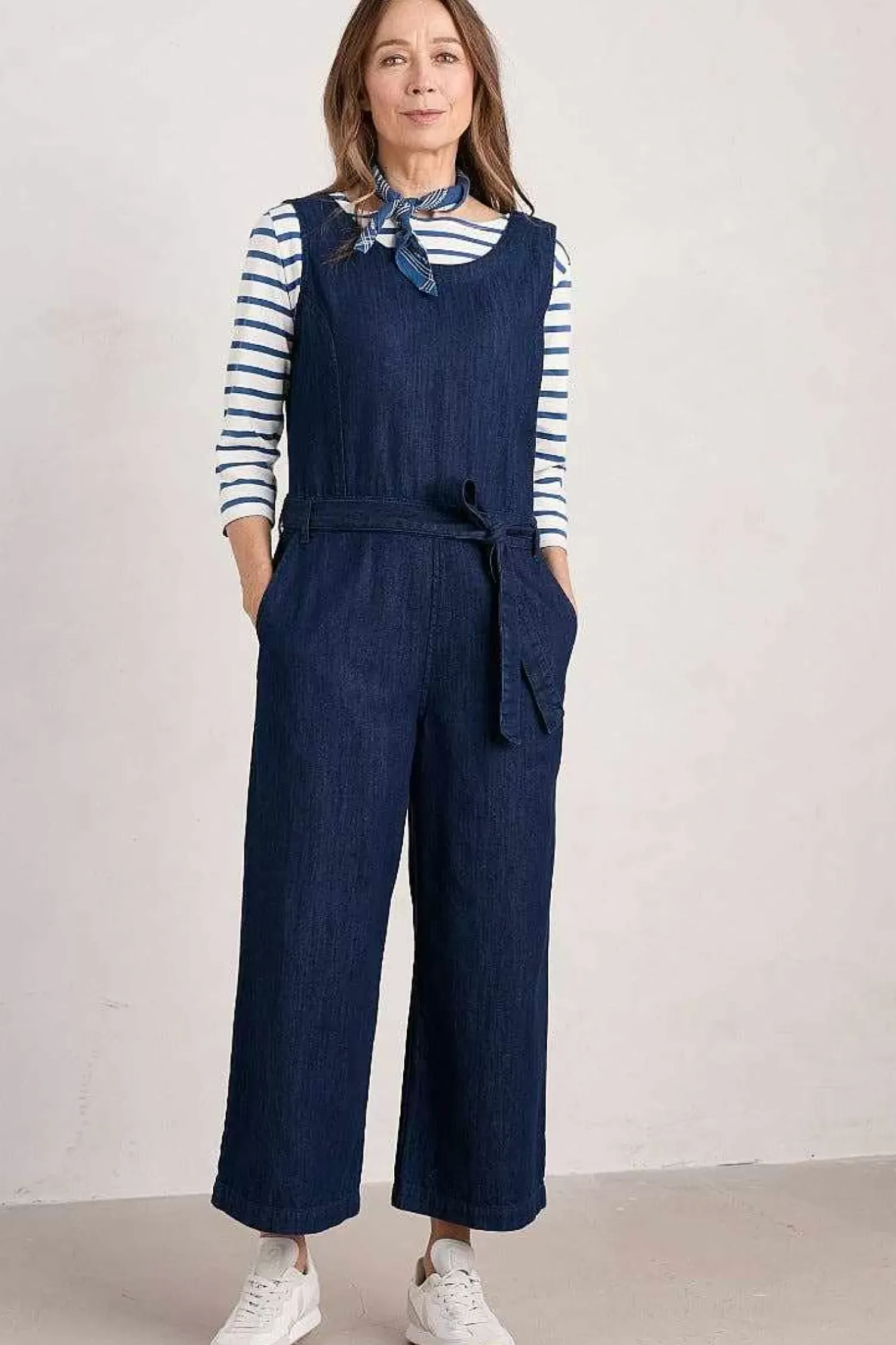 Trousers & Shorts<Seasalt Cornwall Kenethel Sleeveless Wide Leg Jumpsuit Dark Indigo Wash