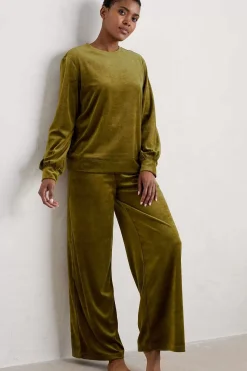 Nightwear<Seasalt Cornwall Kowan Velour Trouser Bright Olive