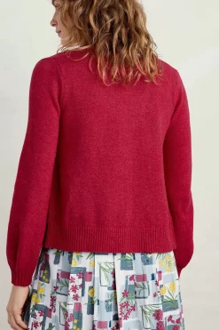 Knitwear<Seasalt Cornwall Lambe Creek V-Neck Cardigan Sedum