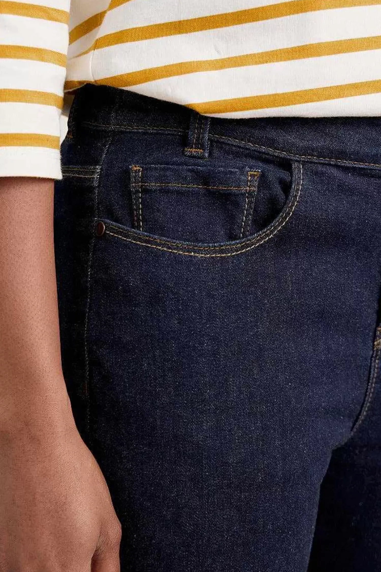 Trousers & Shorts<Seasalt Cornwall Lamledra Denim Jeans Dark Indigo Wash