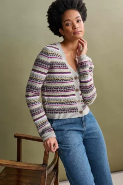 Knitwear<Seasalt Cornwall Lamorna Lane Fair Isle Cardigan Hemmick Aran Multi
