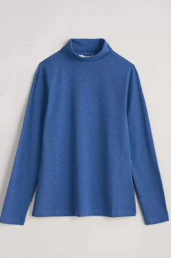 Tops<Seasalt Cornwall Landing Roll Neck Top (Gots) Blue Jay