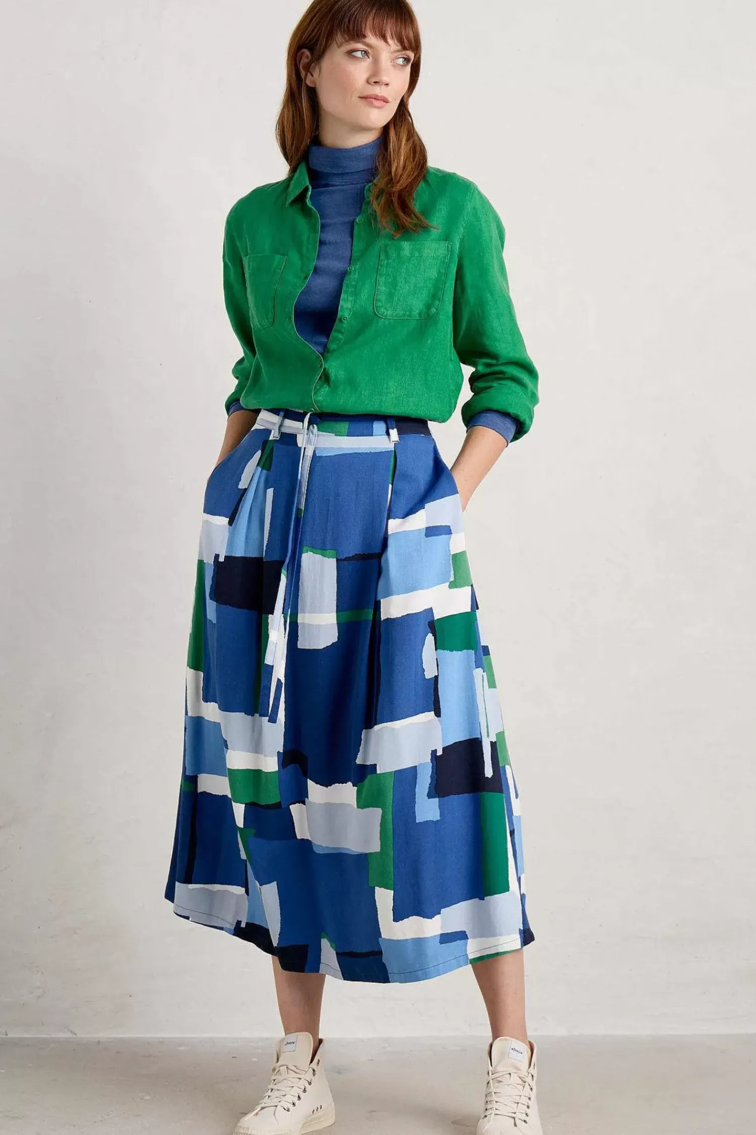 Tops<Seasalt Cornwall Landing Roll Neck Top (Gots) Blue Jay