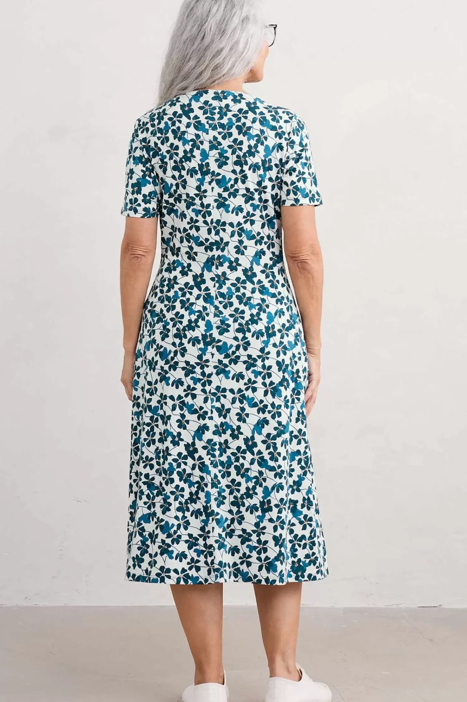 Dresses<Seasalt Cornwall Lilian Tea Dress Floating Floral Ocean Drift