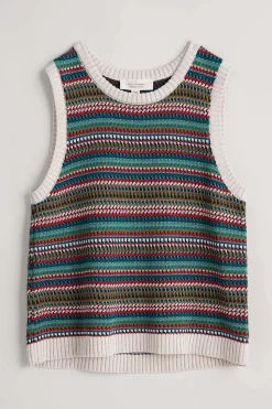 Knitwear<Seasalt Cornwall Little Grebe Fair Isle Vest Paving Path Seaway Multi