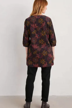 Tunics<Seasalt Cornwall Loganberry Organic Cotton Tunic Floral Loom Maritime