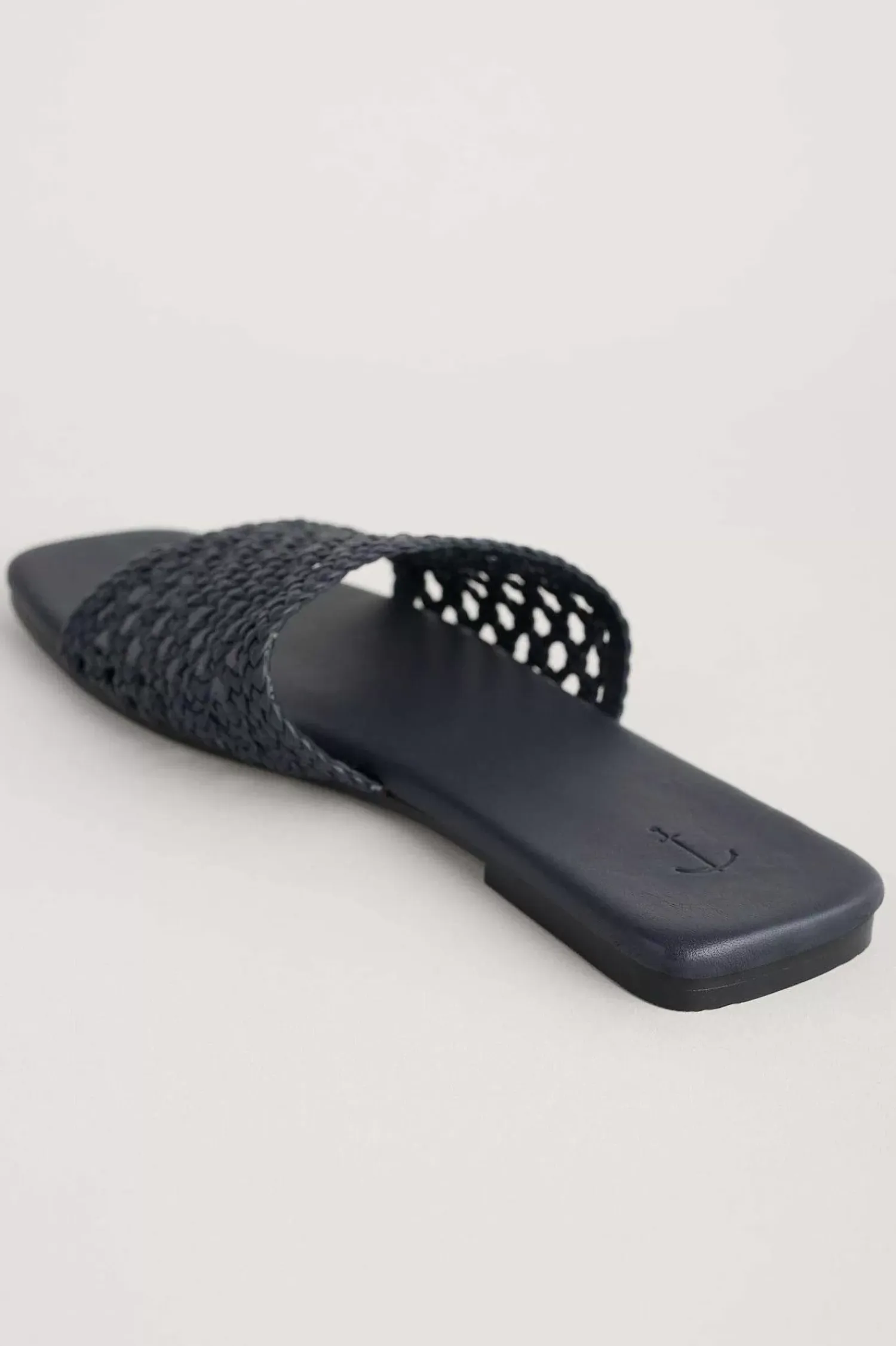 Sandals<Seasalt Cornwall Lost Cove Flat Leather Mule Sandals Inkwell