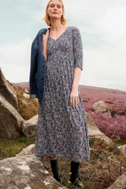 Dresses<Seasalt Cornwall Maggie Maxi Dress (Gots) Floral Moor Maritime