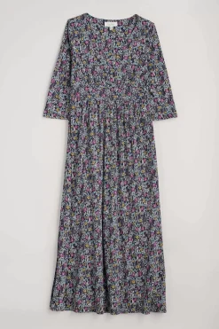 Dresses<Seasalt Cornwall Maggie Maxi Dress (Gots) Floral Moor Maritime