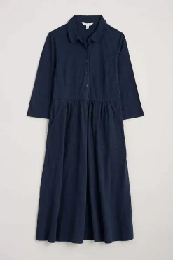 Dresses<Seasalt Cornwall Mainland Jersey Midi Shirt Dress (Gots) Maritime