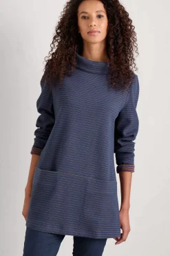 Tunics<Seasalt Cornwall Mawgan Porth Jersey Tunic Drop Stone Squall Buddleia