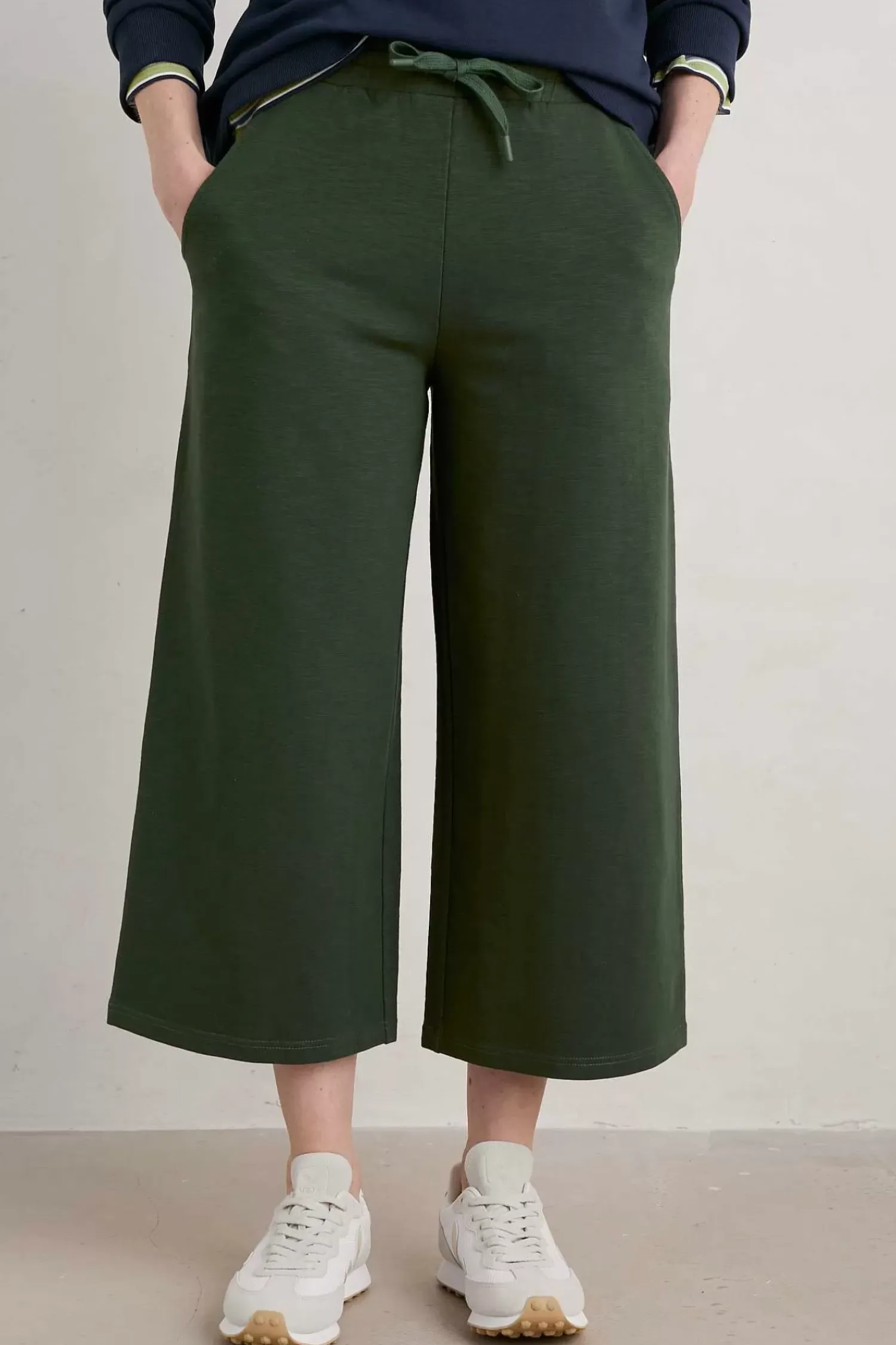 Trousers & Shorts<Seasalt Cornwall Meadow Stroll Wide Leg Trousers Beech