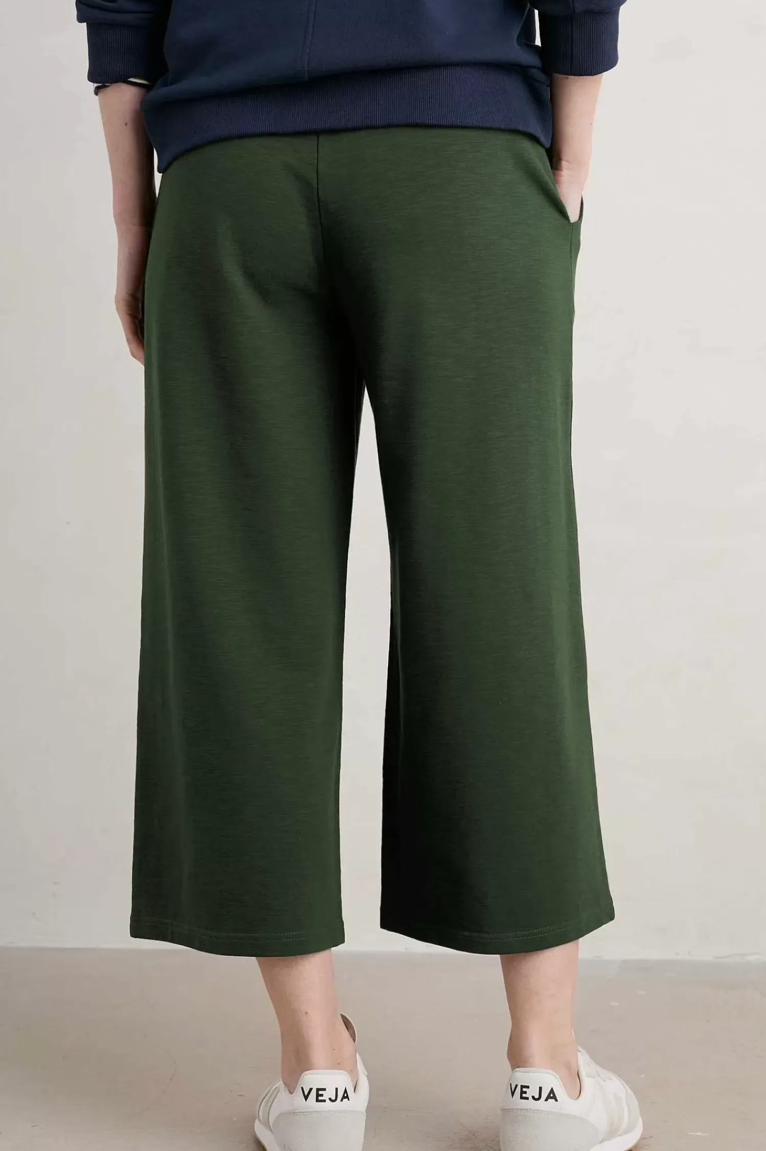 Trousers & Shorts<Seasalt Cornwall Meadow Stroll Wide Leg Trousers Beech