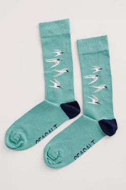 Socks<Seasalt Cornwall Men's Arty Organic Cotton Socks Spirit Sail Raincloud