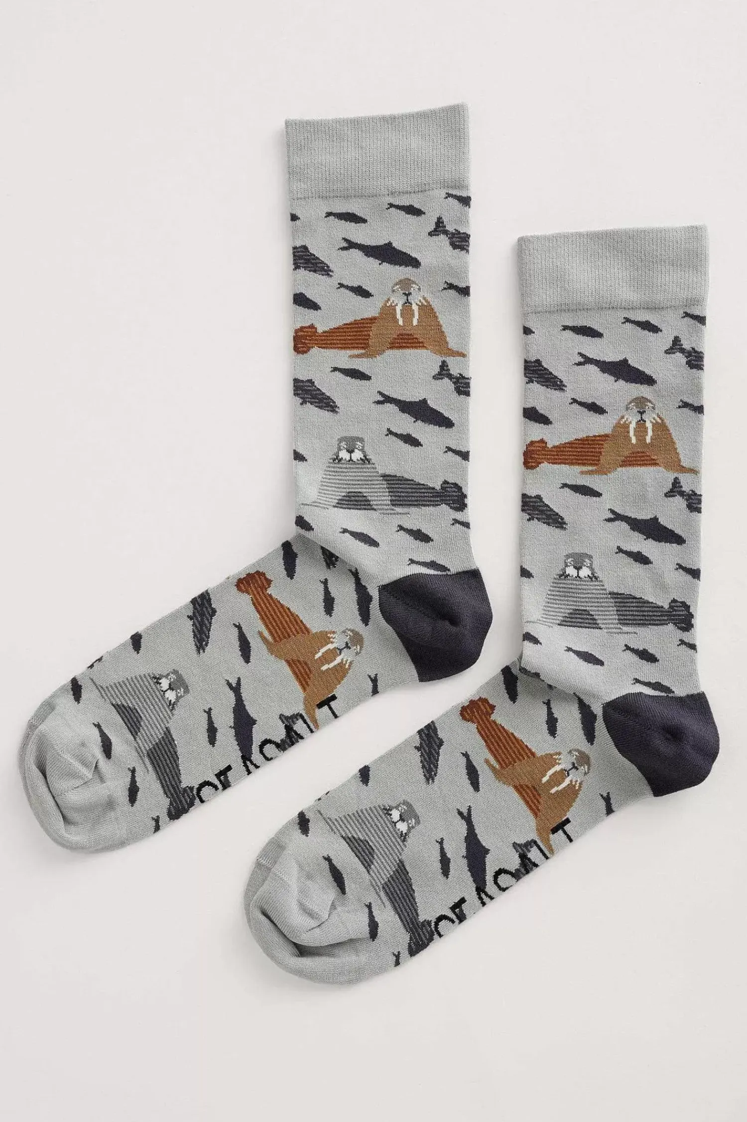 Socks<Seasalt Cornwall Men's Arty Socks Fisherman Walrus Bass