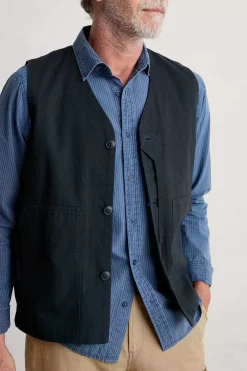 Tops & T-Shirts<Seasalt Cornwall Men's Ayre Organic Cotton Shirt Mid Indigo Stripe