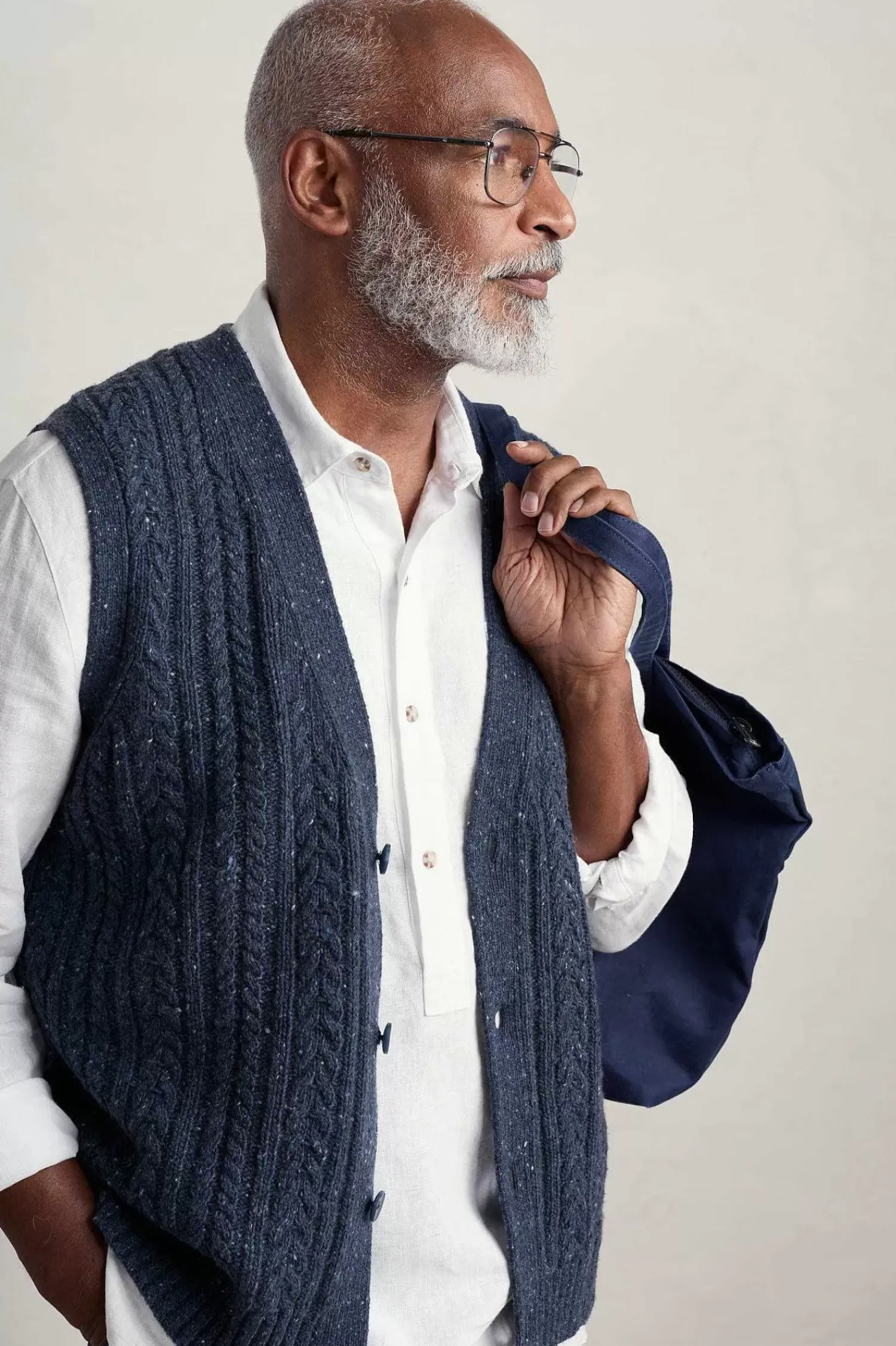 Knitwear<Seasalt Cornwall Men's Boulder Perch Knitted Vest Maritime