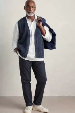Knitwear<Seasalt Cornwall Men's Boulder Perch Knitted Vest Maritime
