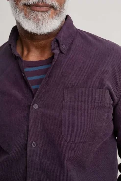 Tops & T-Shirts<Seasalt Cornwall Men's Cannis Cord Shirt Aubergine