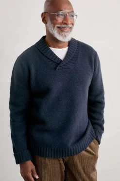 Knitwear<Seasalt Cornwall Men's Daver Shawl Neck Jumper Maritime