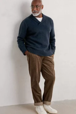 Knitwear<Seasalt Cornwall Men's Daver Shawl Neck Jumper Maritime