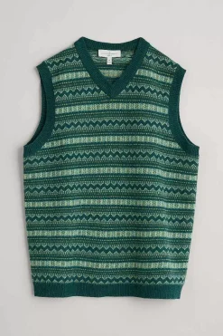 Knitwear<Seasalt Cornwall Men's Fair Isle Walt Vest Cockles Multi