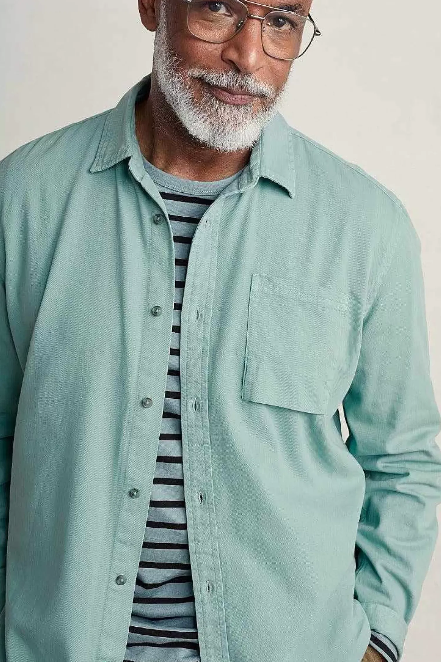 Tops & T-Shirts<Seasalt Cornwall Men's Jackdaw Cotton Twill Shirt (Gots) Sardine