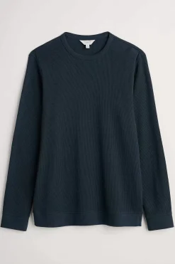Tops & T-Shirts<Seasalt Cornwall Men's Jackline Waffle Jersey Top Inkwell