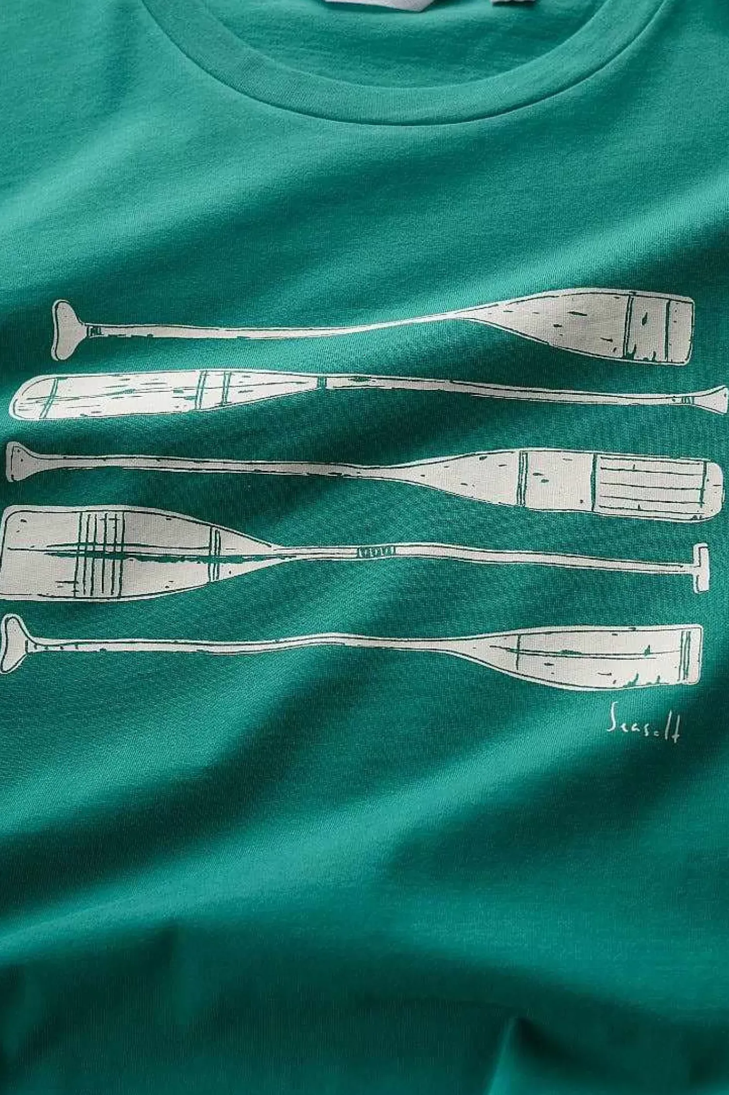 2 Mix & Match<Seasalt Cornwall Men's Midwatch Organic Cotton T-Shirt Stacked Oars Hepworth Green