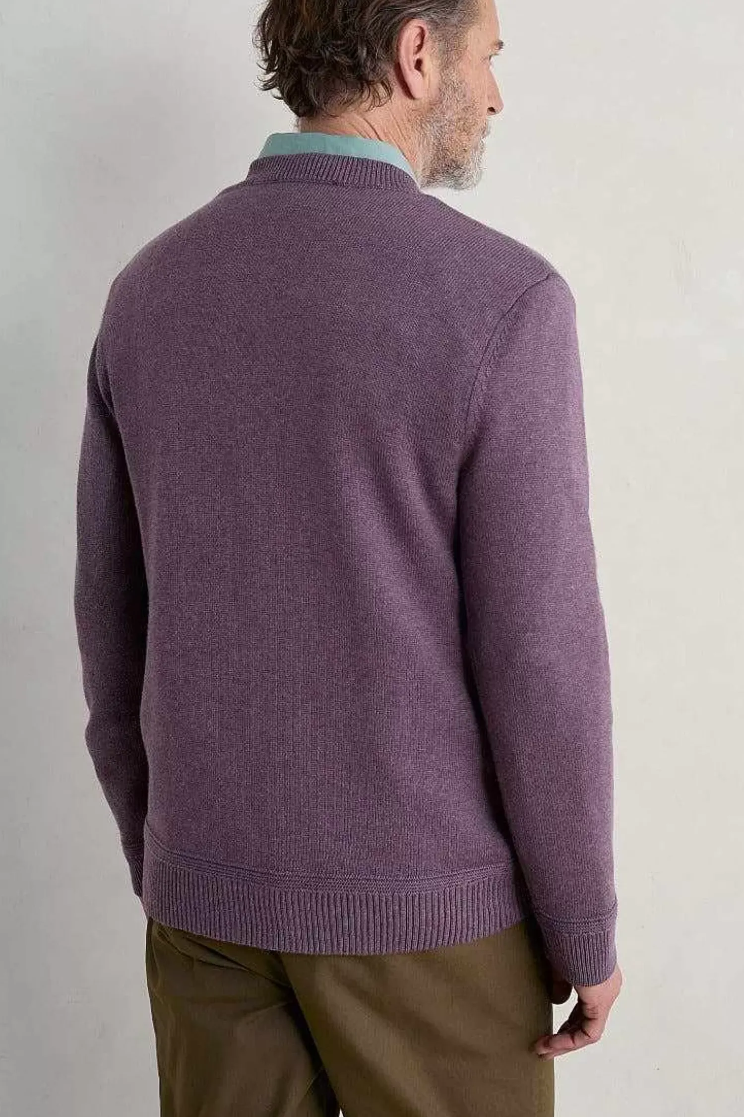 Knitwear<Seasalt Cornwall Men's Moorstone Knitted Organic Cotton Jumper Mallow