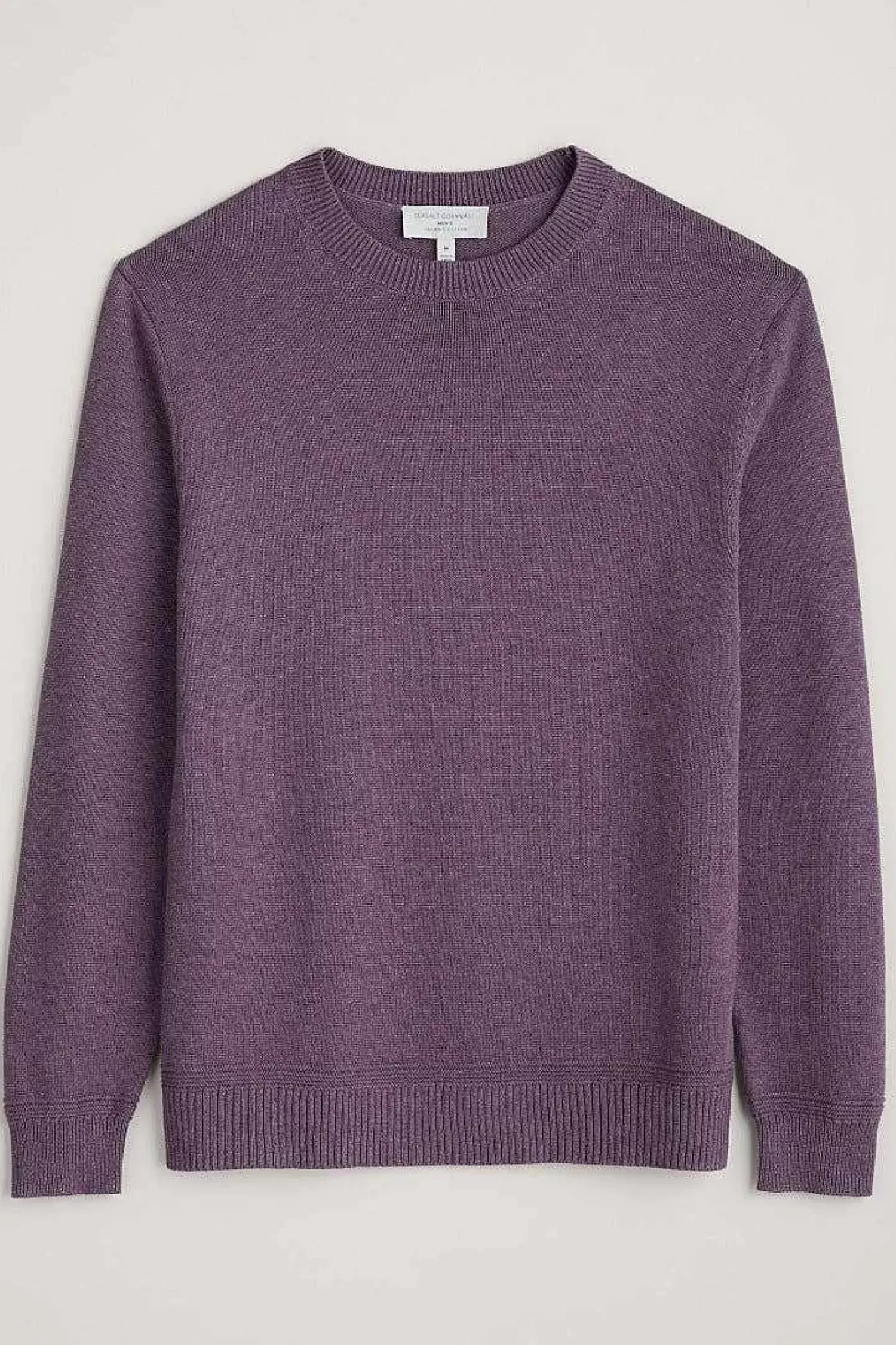 Knitwear<Seasalt Cornwall Men's Moorstone Knitted Organic Cotton Jumper Mallow
