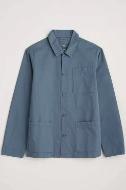 Coats & Jackets<Seasalt Cornwall Men's Organic Cotton Canvas Tompot Jacket Blue Sail