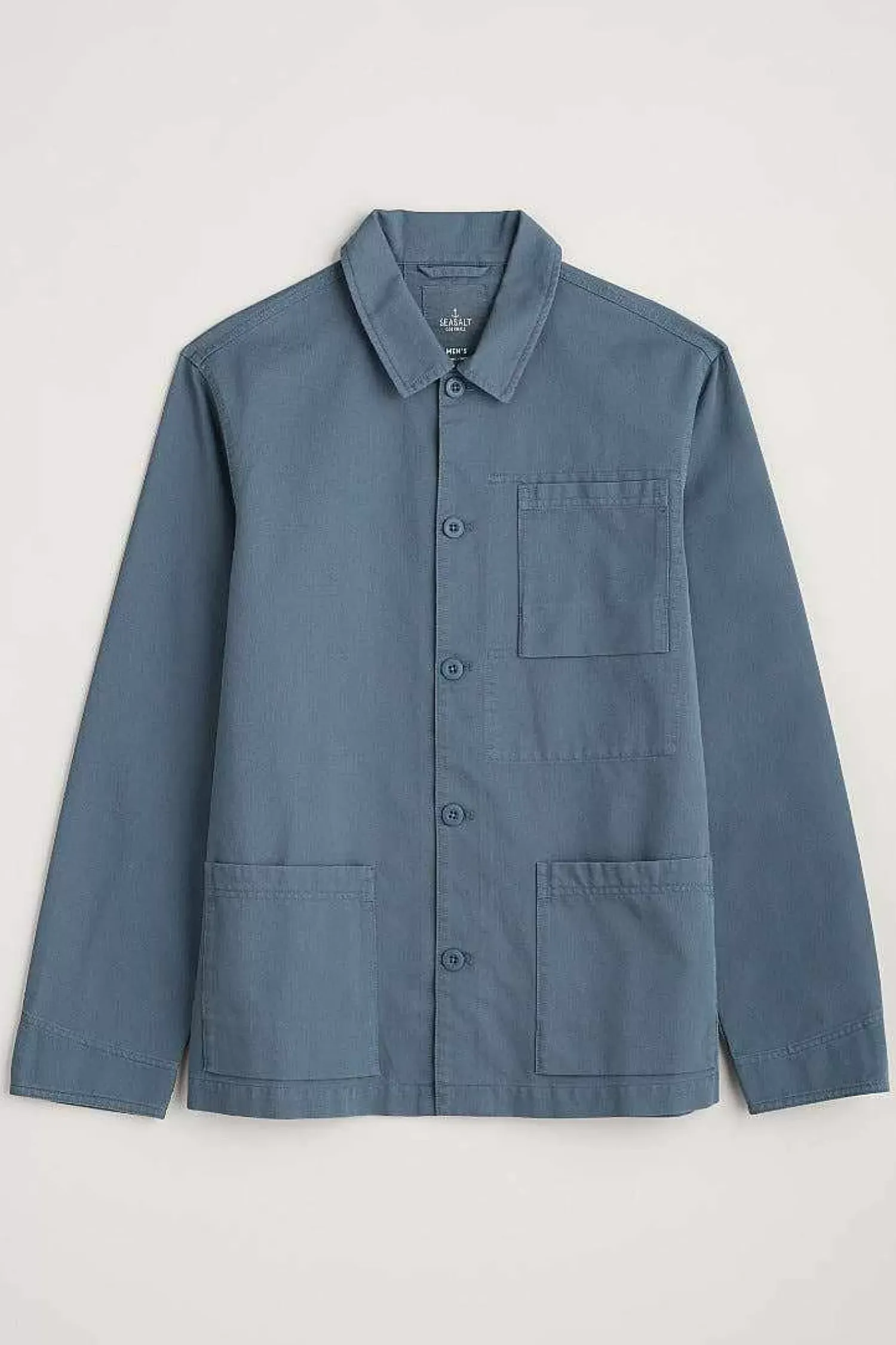 Coats & Jackets<Seasalt Cornwall Men's Organic Cotton Canvas Tompot Jacket Blue Sail