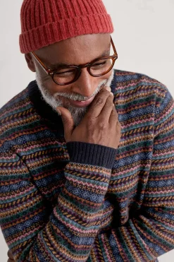 Knitwear<Seasalt Cornwall Men's Polventon Fair Isle Jumper Man-Amber Multi