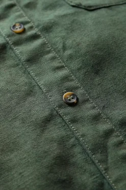 Shirts<Seasalt Cornwall Men's Porlock Linen Shirt Dark Balsam