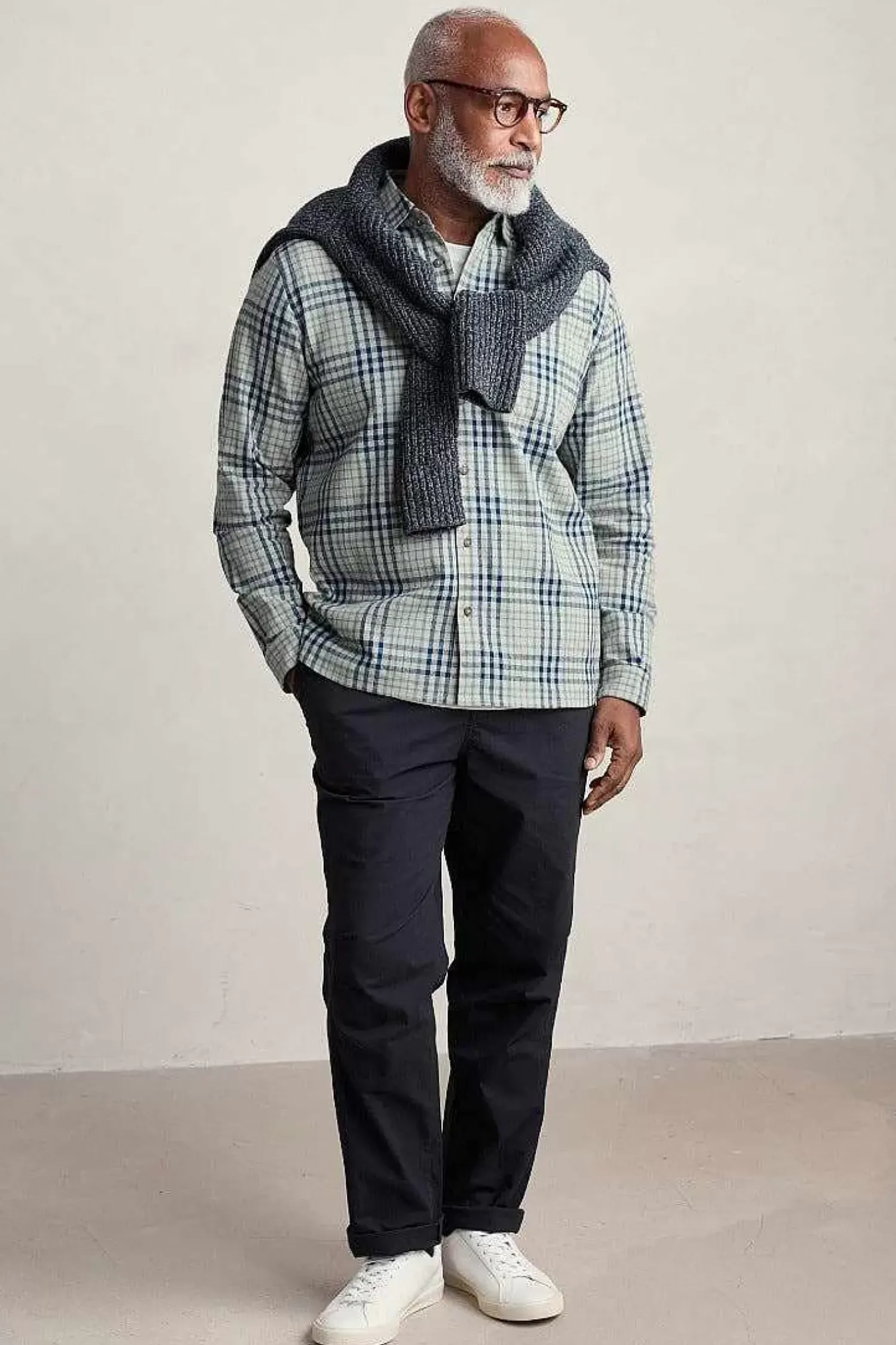 Shirts<Seasalt Cornwall Men's Rivalen Organic Cotton Shirt Lichen Driftwood
