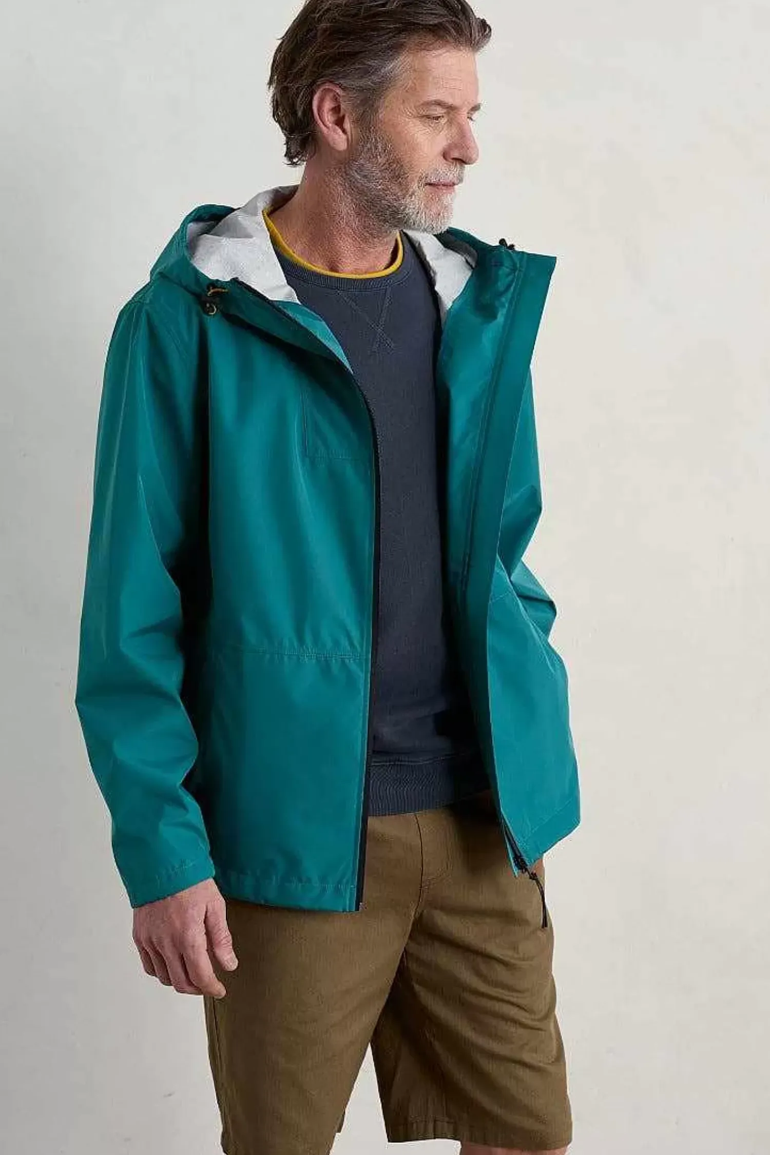 Coats & Jackets<Seasalt Cornwall Men's Sailing Time Lightweight Waterproof Jacket Lake