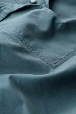 Tops & T-Shirts<Seasalt Cornwall Men's Sidestone Cotton Canvas Smock Dusky Jade