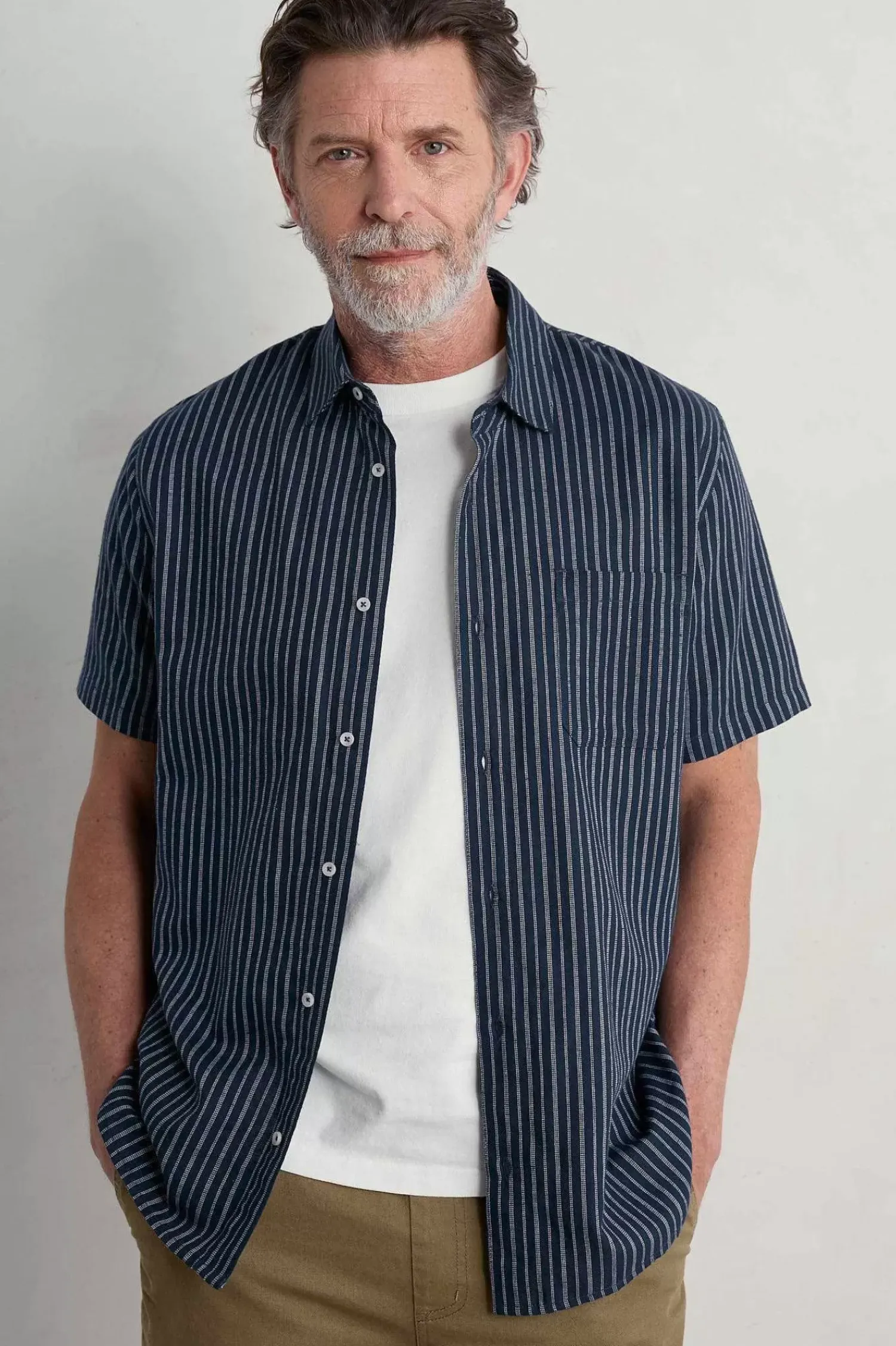 Shirts<Seasalt Cornwall Men's Skylight Cave Short Sleeve Shirt Haco Maritime