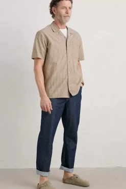 Trousers & Shorts<Seasalt Cornwall Men's Steersman Organic Cotton Straight Leg Jeans Dark Wash
